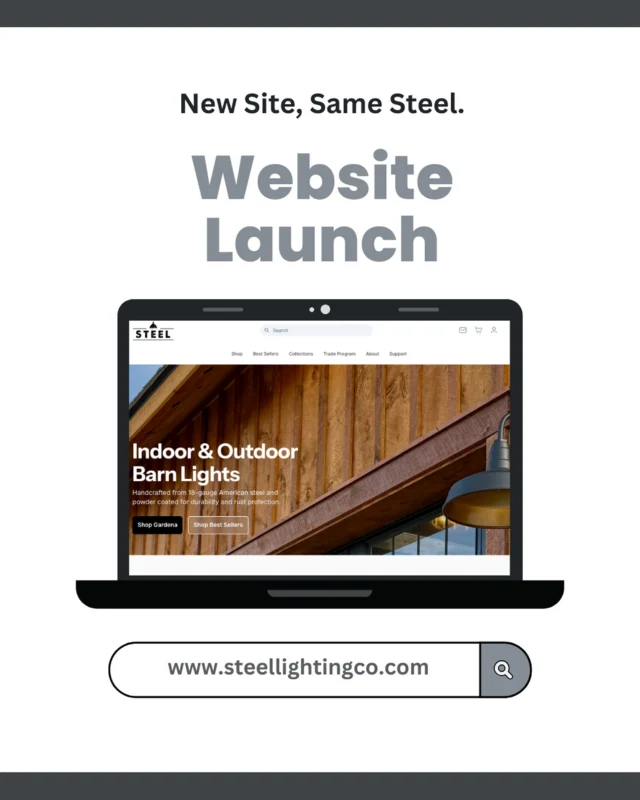 After 10 years of proudly handcrafting our lights in Southern California, we’ve officially launched the new steellightingco.com. The same durable American-made quality in a new virtual home. Explore new products, plug-in varieties, and check out the new site today.